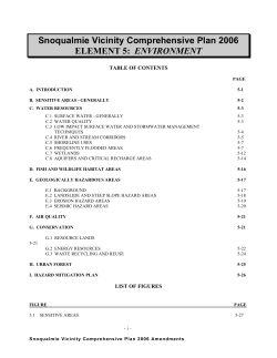 Snoqualmie Vicinity Comprehensive Plan 2006 ELEMENT 5