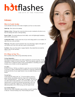 Hot Flashes Newsletter - 2012