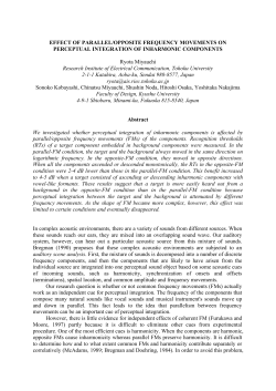 EFFECT OF PARALLEL/OPPOSITE FREQUENCY MOVEMENTS