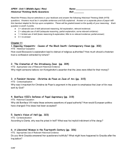 APEH Unit 1 - Sycamore Community Schools