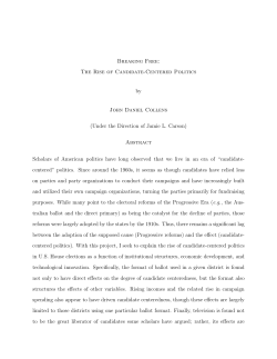 The Rise of Candidate-Centered Politics by John Daniel Collens