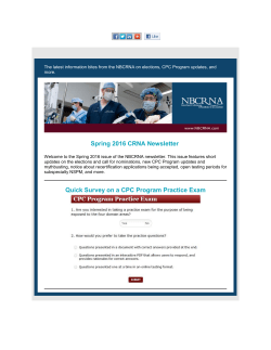 Spring 2016 - NBCRNA.com