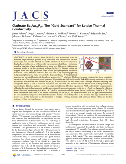 Clathrate Ba8Au16P30: The &ldquo;Gold Standard&rdquo; for Lattice Thermal