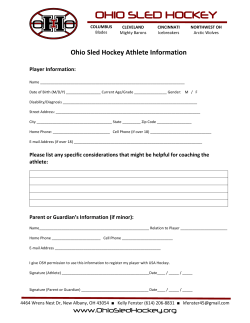 OHIO SLED HOCKEY - Northwest Ohio Arctic Wolves