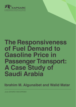 The Responsiveness of Fuel Demand to Gasoline Price