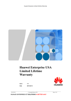 Services Overview - Huawei Enterprise