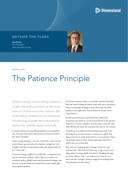 The Patience Principle