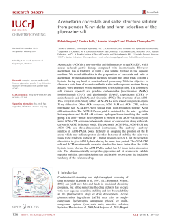 Acemetacin cocrystals and salts: structure solution from powder X