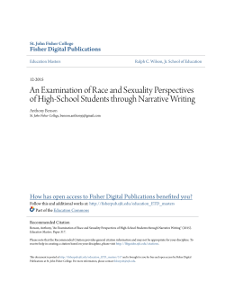 An Examination of Race and Sexuality Perspectives of High