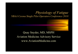 Physiology of Fatigue - AviAssist Foundation