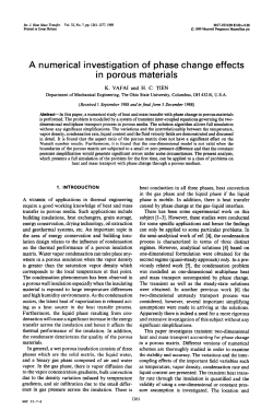 A numerical investigation of phase change effects in porous materials