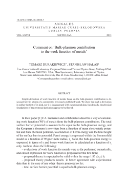 Comment on `Bulk-plasmon contribution to the work function of metals`