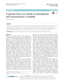A greater focus on metals in biomedicine and