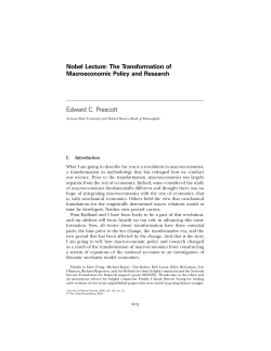 Nobel Lecture: The Transformation of Macroeconomic Policy and