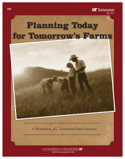 Planning Today for Tomorrow`s Farms