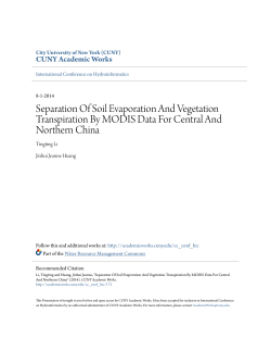 Separation Of Soil Evaporation And Vegetation Transpiration By