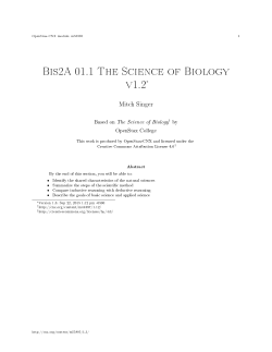 Bis2A 01.1 The Science of Biology v1.2