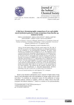 A thin layer chromatographic comparison of raw and