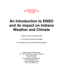 An Introduction to ENSO and its impact on Indiana Weather and