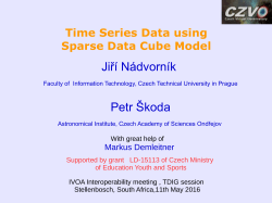 Time Series Data using Sparse Data Cube