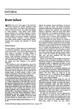 Brain failure - British Journal of General Practice
