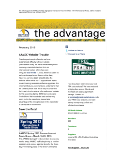 AAMDC Website Trouble Save the Date!