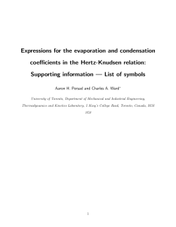 Expressions for the evaporation and condensation coefficients in the