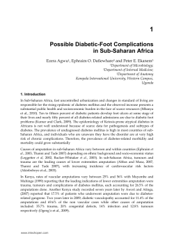 Possible Diabetic-Foot Complications in Sub-Saharan