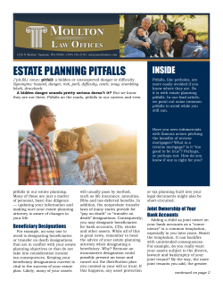 estate planning pitfalls