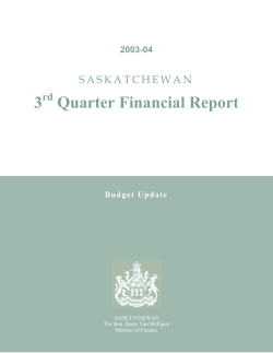 2003-04 Third Quarter Financial Report