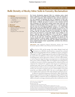 Bulk Density of Rocky Mine Soils in Forestry Reclamation