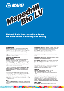 Natural liquid low-viscosity polymer for mechanized tunnelling and