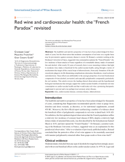 Red wine and cardiovascular health: the “French