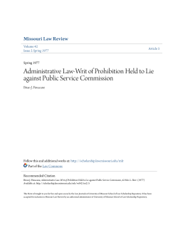 Administrative Law-Writ of Prohibition Held to Lie against Public