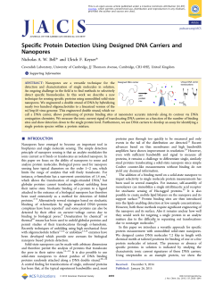 Specific Protein Detection Using Designed DNA Carriers and