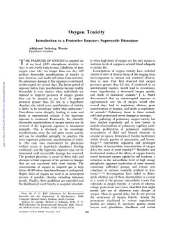Oxygen Toxicity