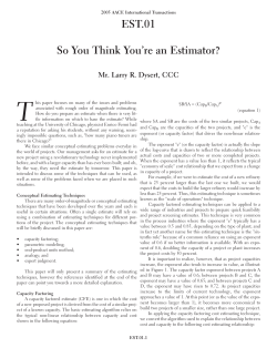 So You Think You`re an Estimator?