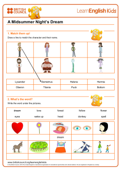 A Midsummer Night`s Dream - LearnEnglish Kids