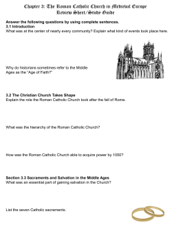 The Roman Catholic Church in Medieval Europe