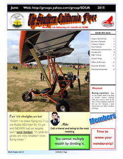 SDUA June 2015 Newsletter - San Diego Ultralight Association