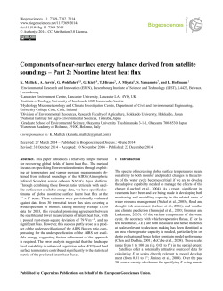 Components of near-surface energy balance derived from