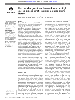 Non-heritable genetics of human disease