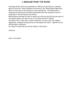 parent handbook - Footsteps Family Centre
