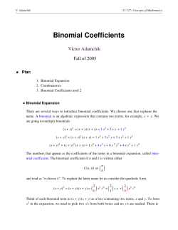 Binomial Coefficients