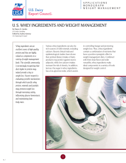 us whey ingredients and weight management