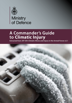 A Commander`s Guide to Climatic Injury