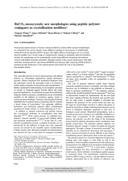 BaCO3 mesocrystals : new morphologies using