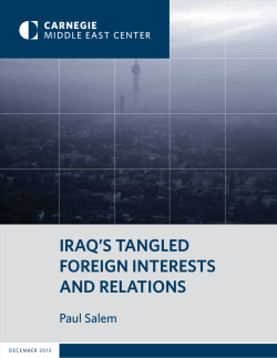 iraq`s tangled foreign interests and relations