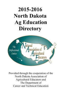 2015-2016 North Dakota Ag Education Directory