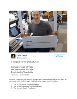 Mark Zuckerberg uses Mozilla Thunderbird and tapes